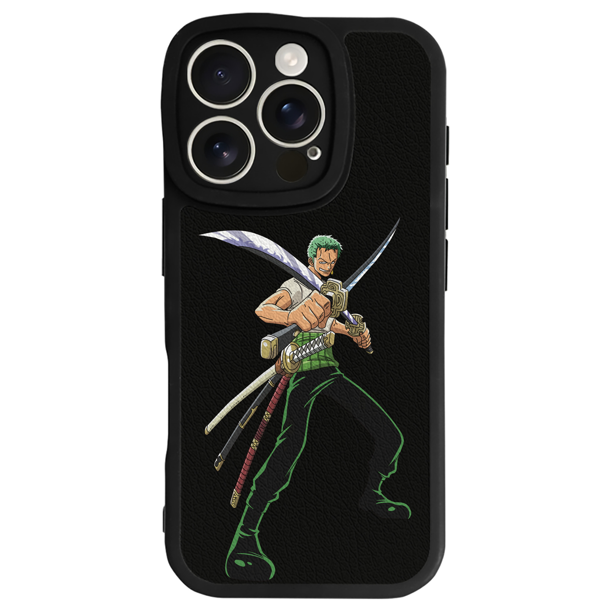 （画像用） ワンピース ロロノア・ゾロ ONE PIECE Roronoa Zoro 【iPhone 16シリーズ対応】シリコンスマホケース（レザー調） 材質：シリコン